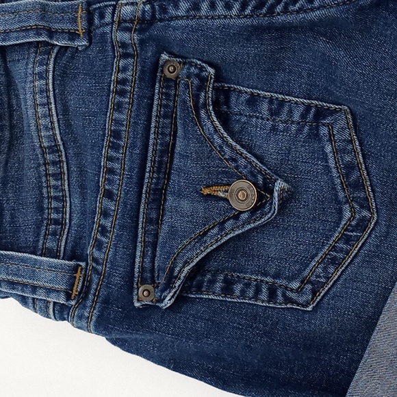 Hudson Ruby Mid-Thigh Cuffed Button Flap Pocket Denim Jean Shorts 25 - Picture 11 of 14